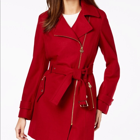 Michael kors coats womens red Clearance